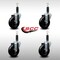 Service Caster 4'' SS Soft Rubber Wheel Swivel 1'' Expanding Stem Caster Set, 4PK SCC-SSEX20S414-SRS-1-4 - alternate 4